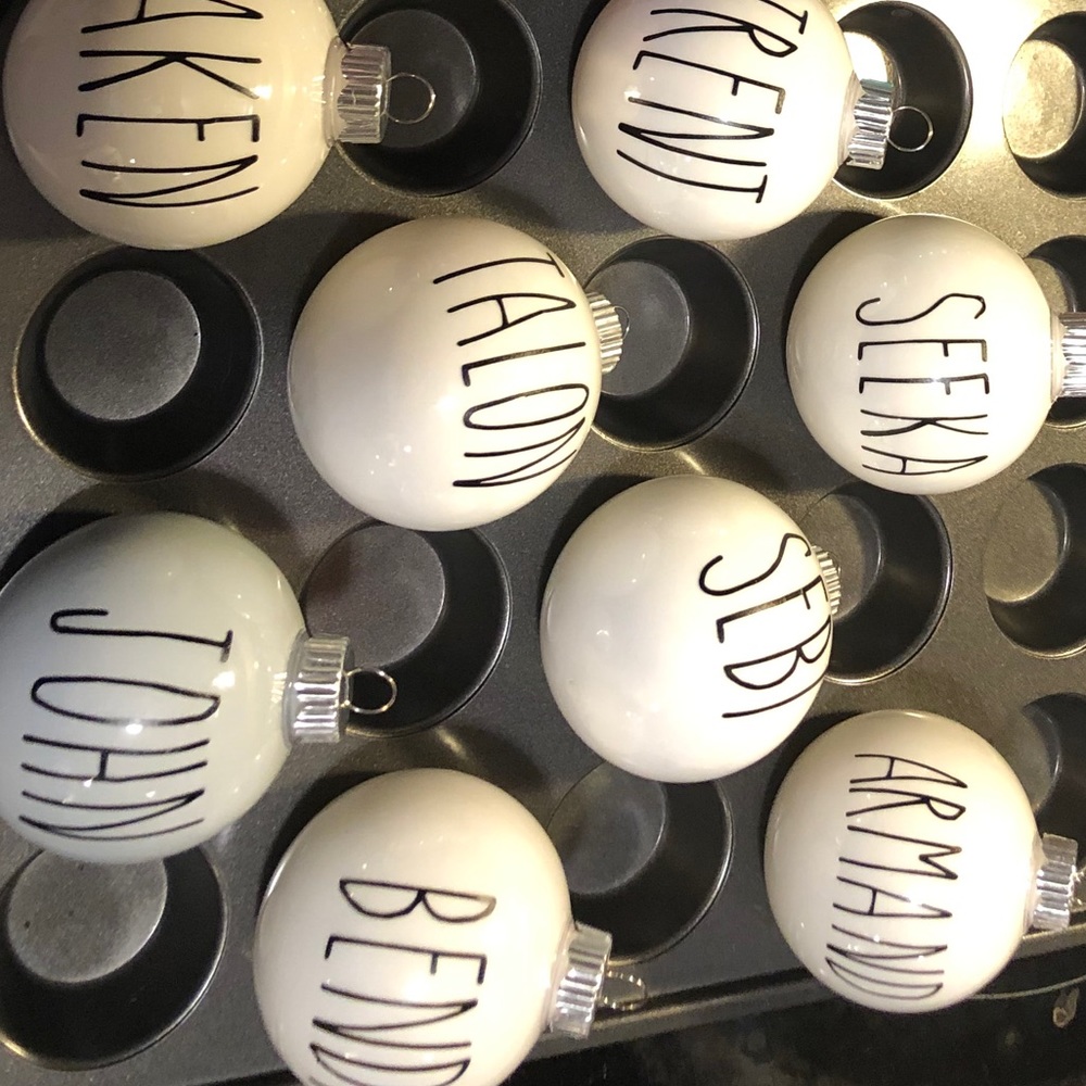 Custom name ornaments